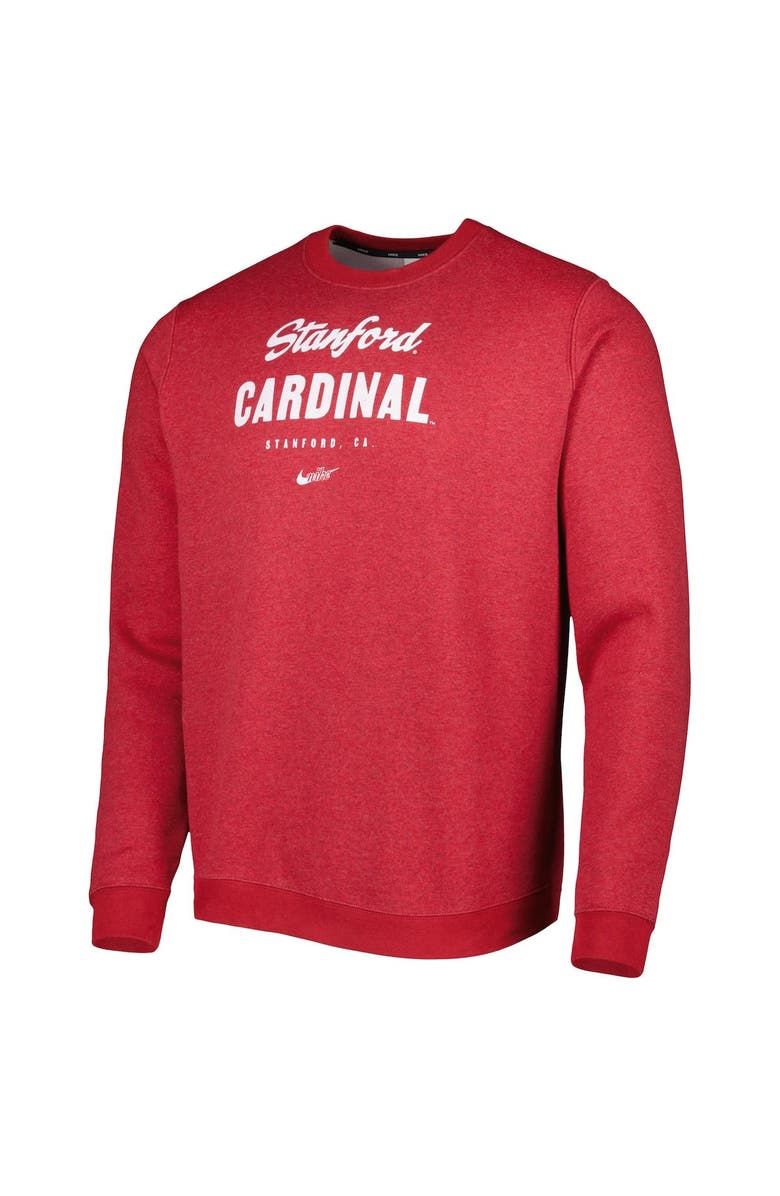 Nike Men's Nike Cardinal Stanford Cardinal Vault Stack Club Fleece Pullover Sweatshirt, Alternate, color,