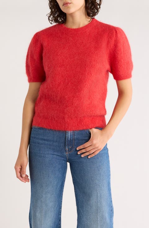 Puff Short Sleeve Suri Alpaca Blend Sweater