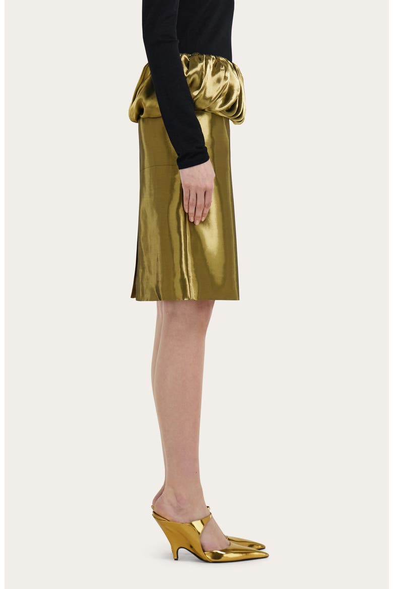 Fluid Lamé Pencil Skirt, Alternate, color, ORO-NERO SOY SEED