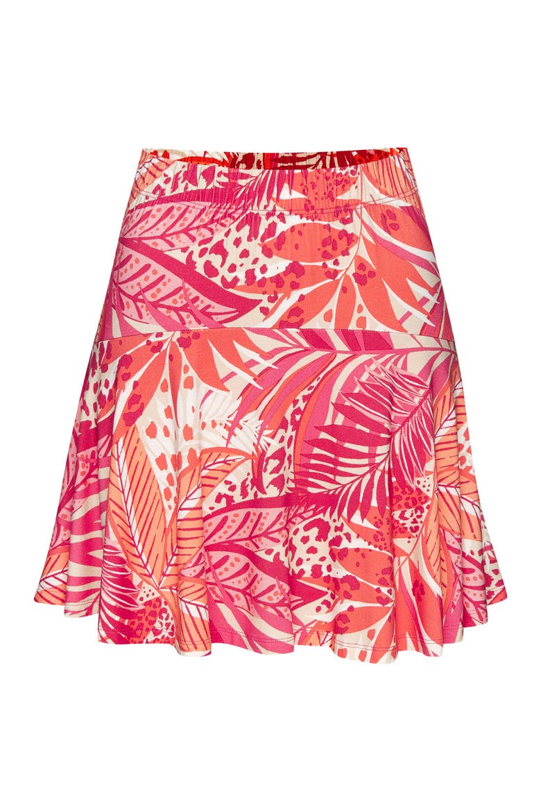 Flared Skort, Alternate, color, Pink Orange