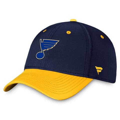 Men's Fanatics Branded  Navy/Gold St. Louis Blues Authentic Pro Rink Two-Tone Flex Hat