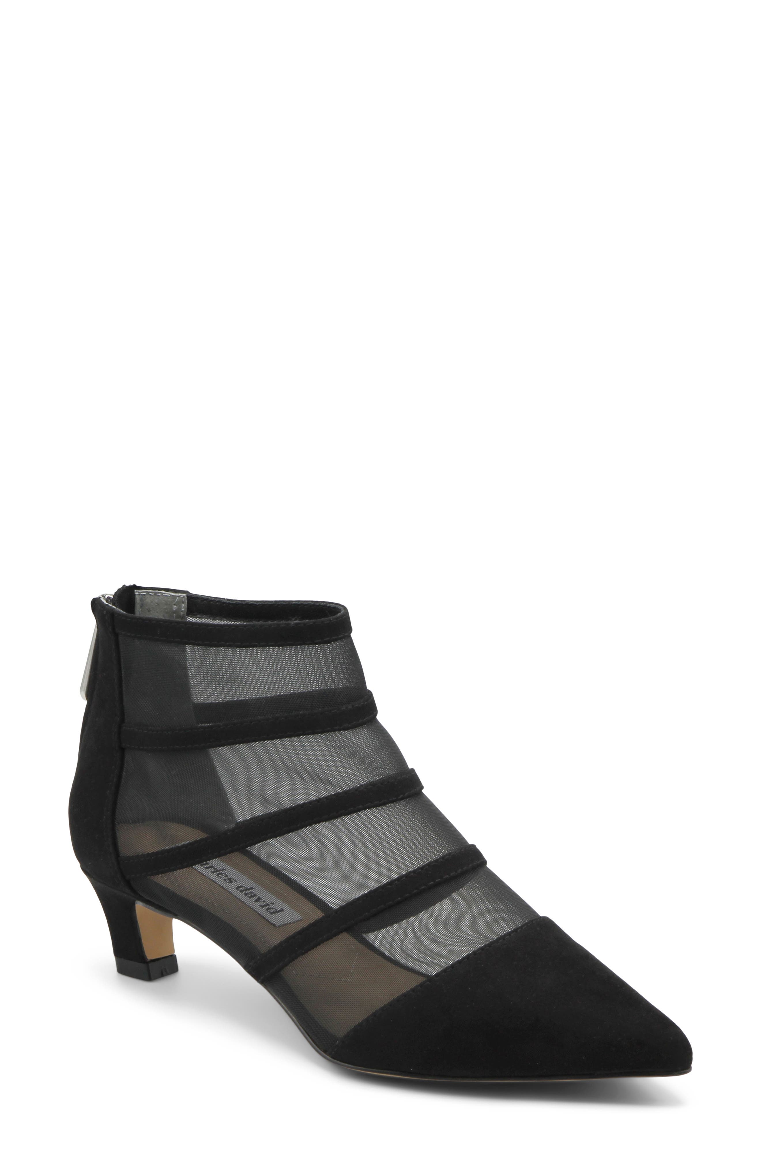 Alpha Pointed Toe Bootie, Main, color, BLACK