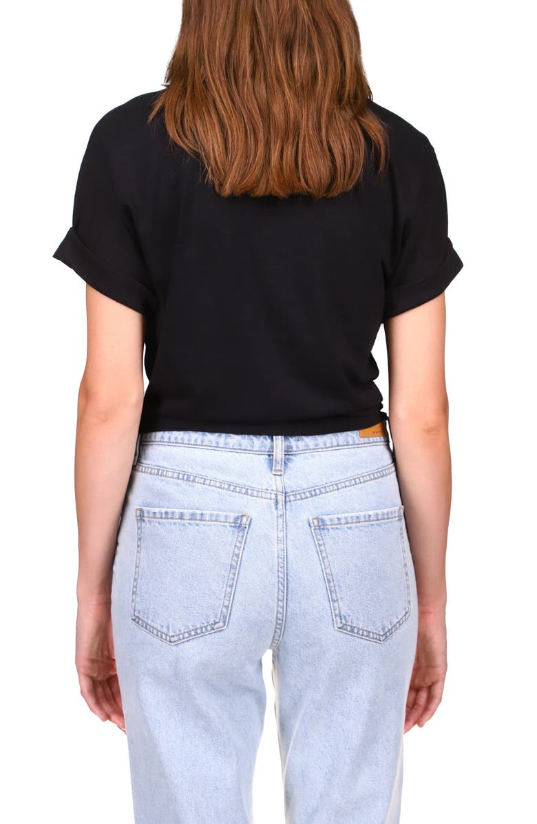 Sanctuary All Day Tie Waist T-Shirt, Alternate, color, Black