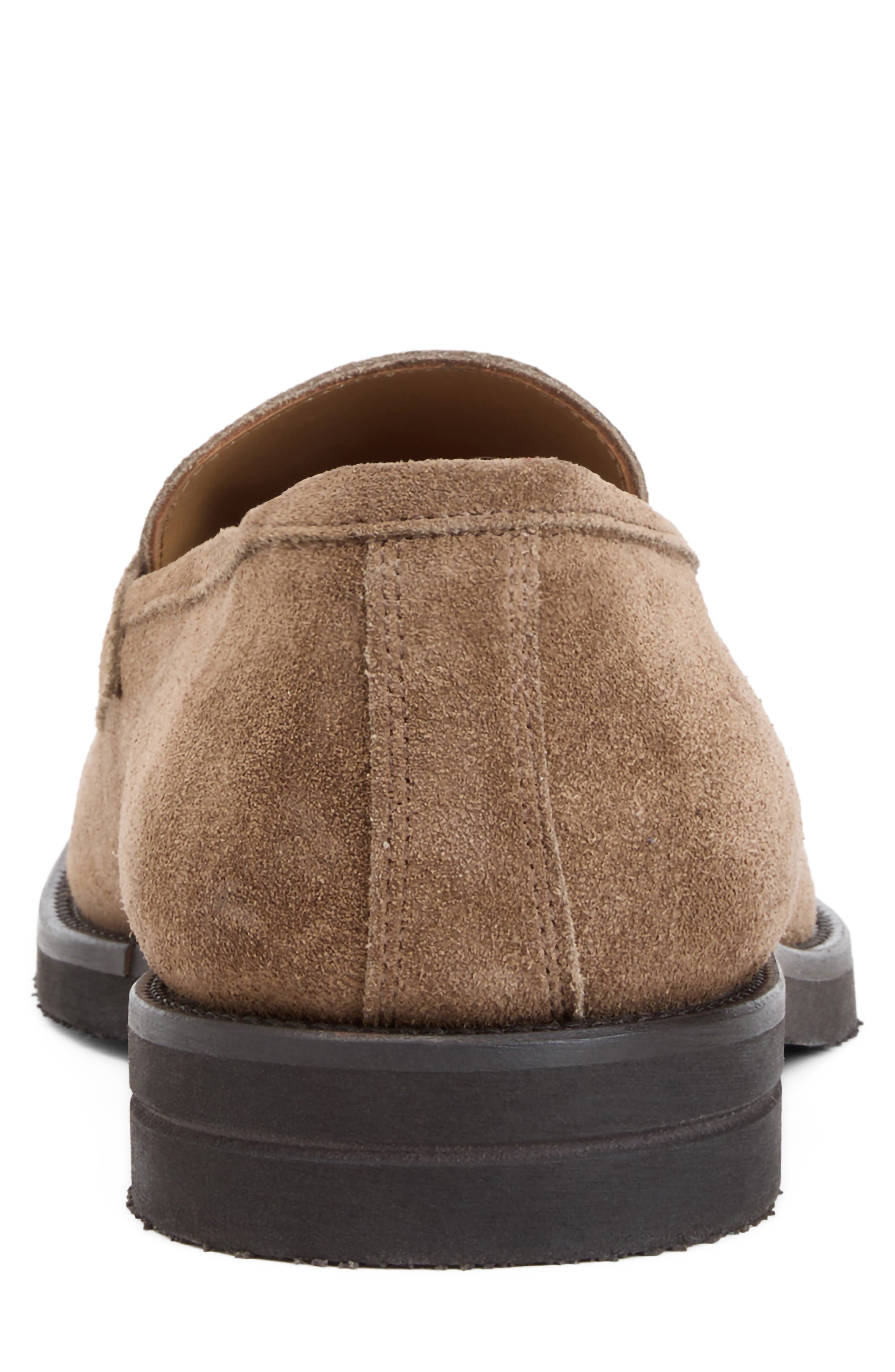 Delfino Leather Penny Loafer, Alternate, color, TAUPE