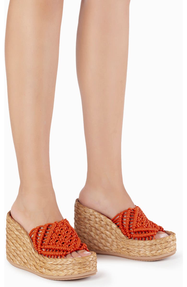 Paloma Barcelo Moira Raffia Wedge Sandal, Alternate, color,