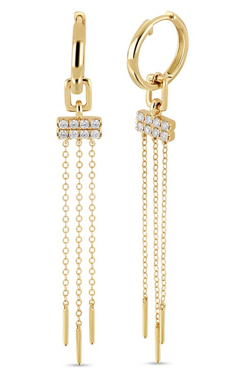Kiera Varda Diamond Fringe Drop Earrings