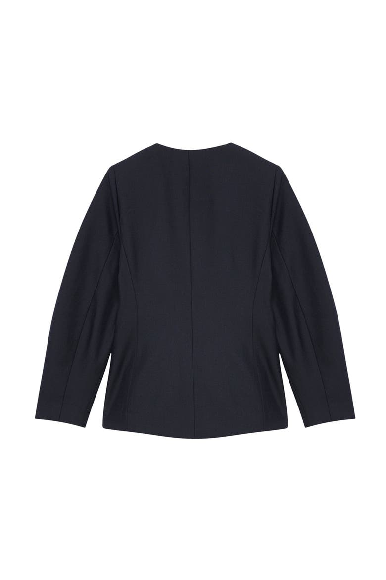 Wool Blend Sculpted Jacket, Alternate, color, Blue