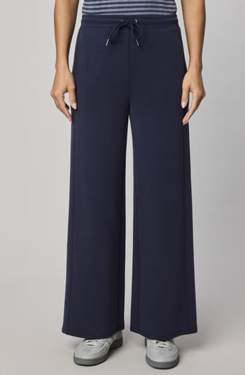 Splendid Scubasoft Wide Leg Drawstring Pants in Navy at Nordstrom Rack, Size Medium