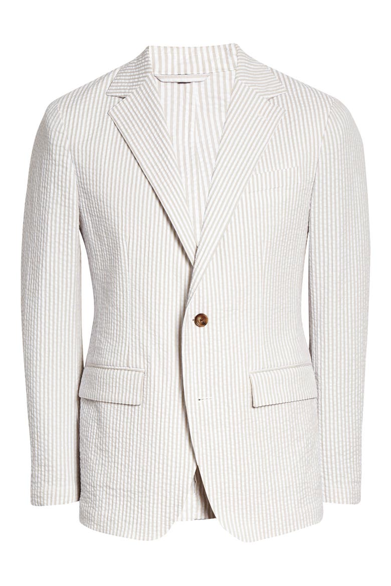 Slim Fit Seersucker Sport Coat, Main, color, COLOR STRIPE