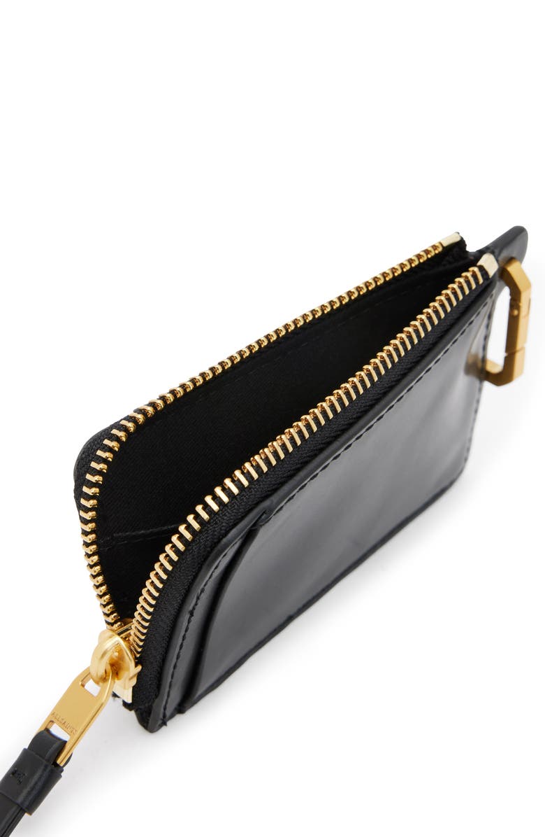 AllSaints Remy Leather Wallet, Alternate, color, Black