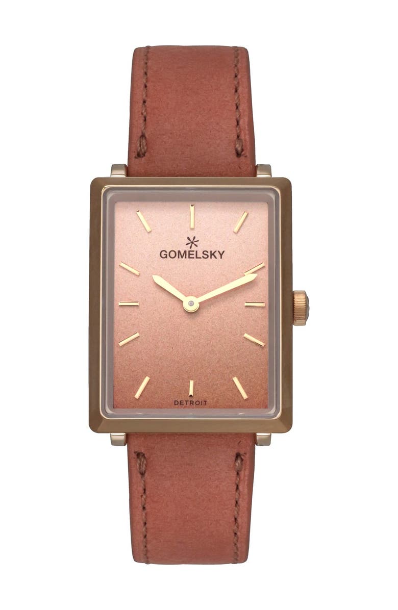 GOMELSKY BY SHINOLA Women's Shirley Fromer Leather Strap Watch, 32mm x 25mm, Main, color,