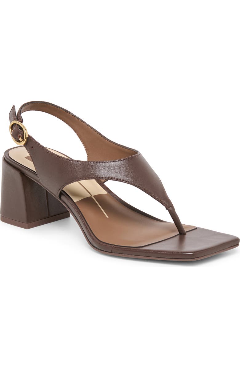 Dolce Vita Yves Block Heel Sandal, Main, color, Dark Chocolate Leather