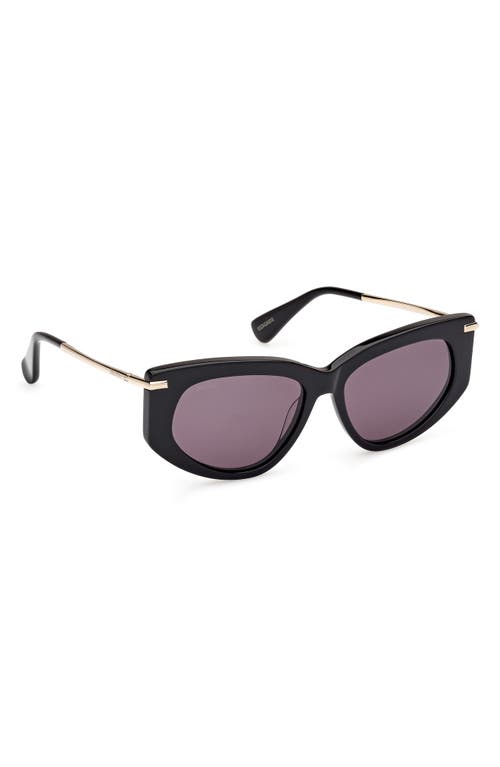 Max Mara Beth 54mm Polarized Geometric Sunglasses In Black