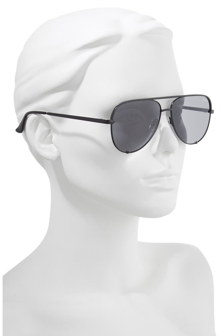 High Key Minim Nord 60mm Aviator Sunglasses, Alternate, color, BLACK/ SMOKE
