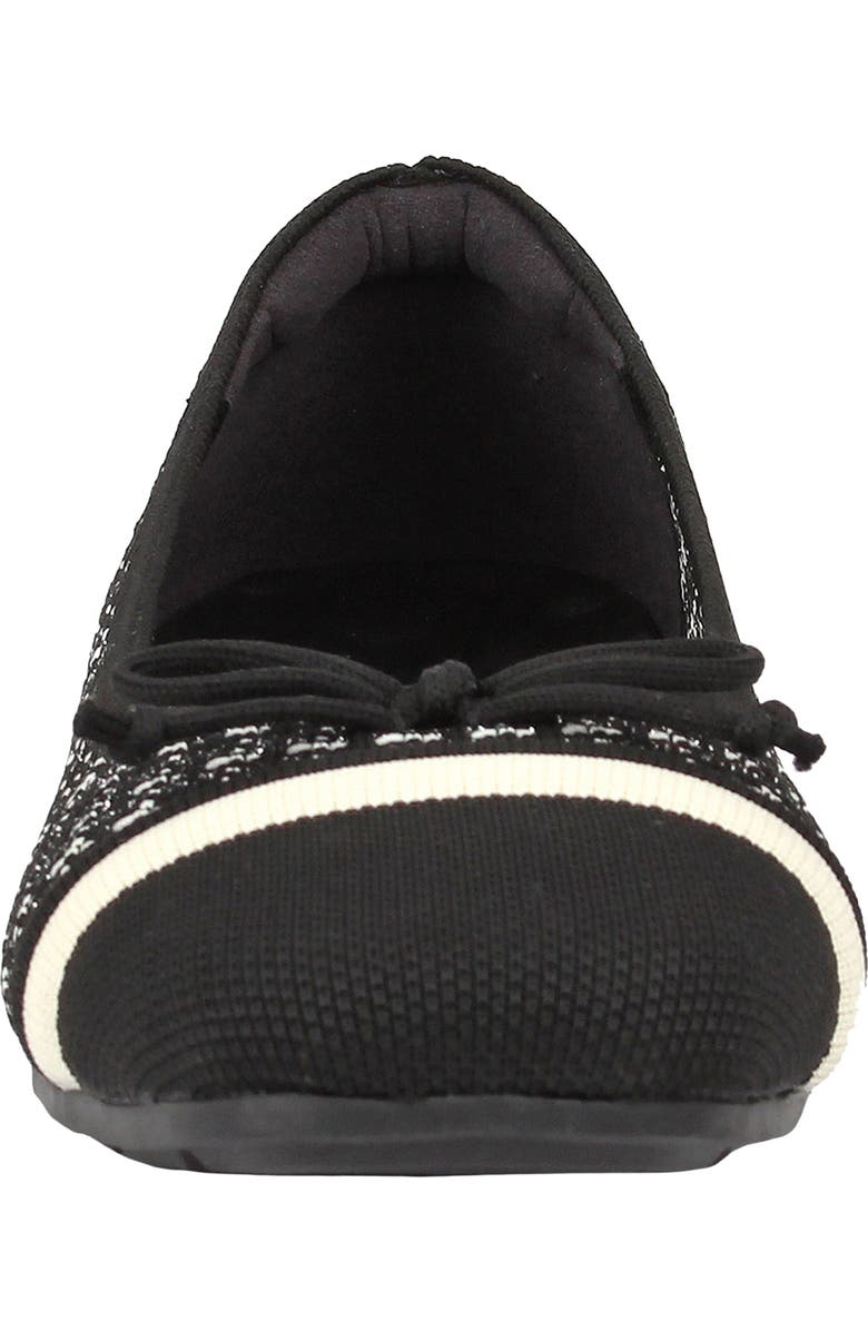 Ros Hommerson Noelle Cap Toe Ballet Flat, Alternate, color, Black Sparkle Knit