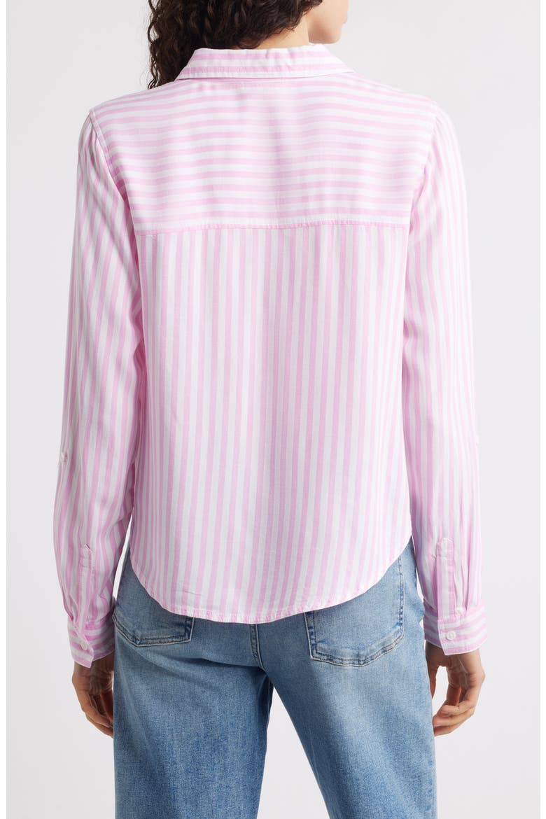 Fallon High-Low Button-Up Shirt, Alternate, color, OCEAN PINK