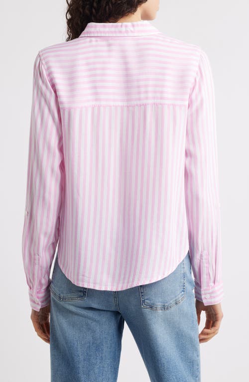 BEACHLUNCHLOUNGE BEACHLUNCHLOUNGE FALLON HIGH-LOW BUTTON-UP SHIRT 