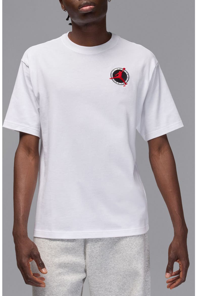MJ Flight Club Short Sleeve T-Shirt, Main, color, 100 WHITE