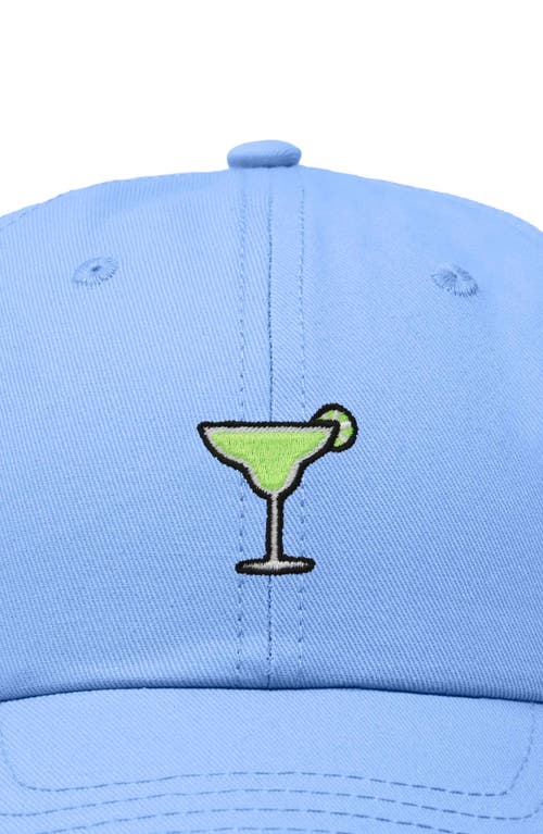 Dalix Margarita Embroidered Dad Hat In Light Blue