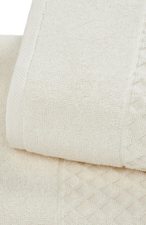 Woven & Weft Diamond 2-pack Bath Towel Set In White