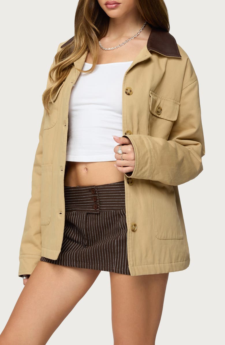 EDIKTED Harper Barn Coat, Alternate, color, Camel