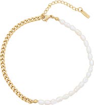 st. Moran 18K Gold & Freshwater Pearl Anklet