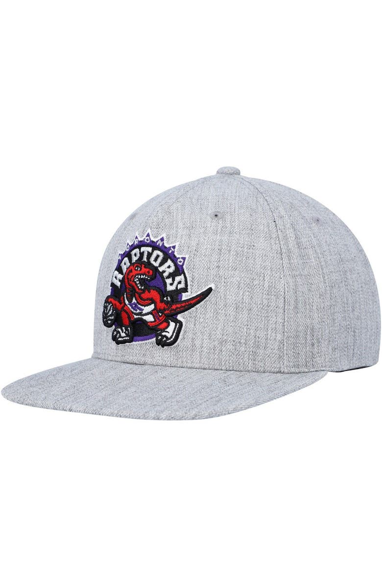 Mitchell & Ness Men's Mitchell & Ness Heather Gray Toronto Raptors Hardwood Classics 2.0 Snapback Hat, Main, color, Heather Gray