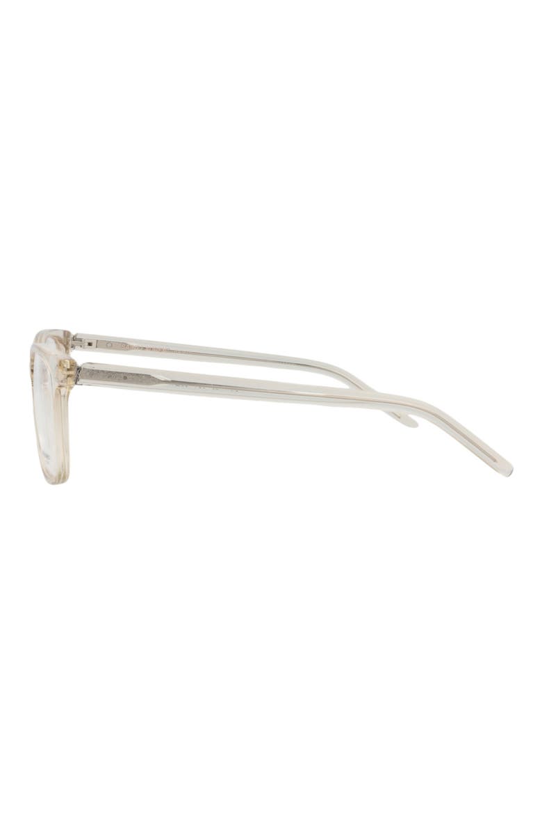 53mm Square Optical Glasses, Alternate, color, BEIGE BEIGE TRANSPARENT