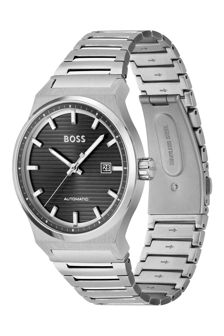 Candor Automatic Bracelet Watch, 41mm, Alternate, color, BLACK DIAL