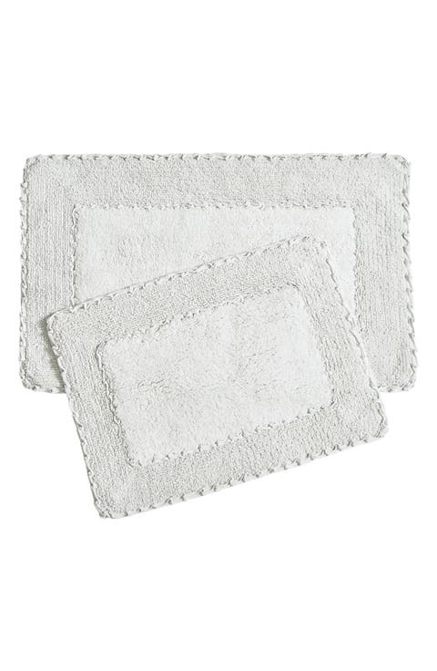 Ruffle Cotton 2-Piece Bath Mat Set