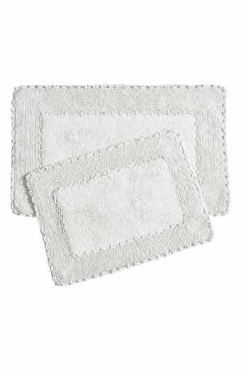 Laura Ashley Ruffle Cotton 2-Piece Bath Mat Set