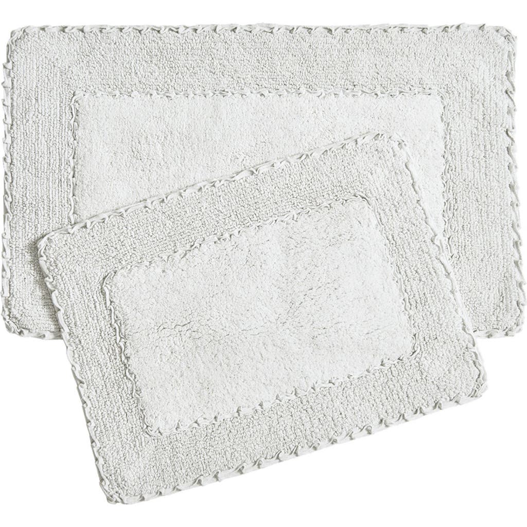 Laura Ashley Ruffle Cotton 2-piece Bath Mat Set
