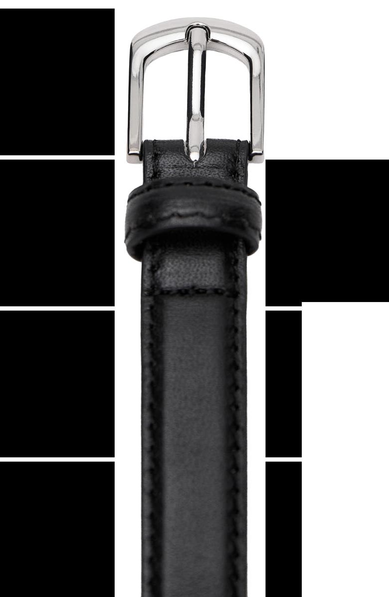 MANGO Leather Skinny Belt, Alternate, color,