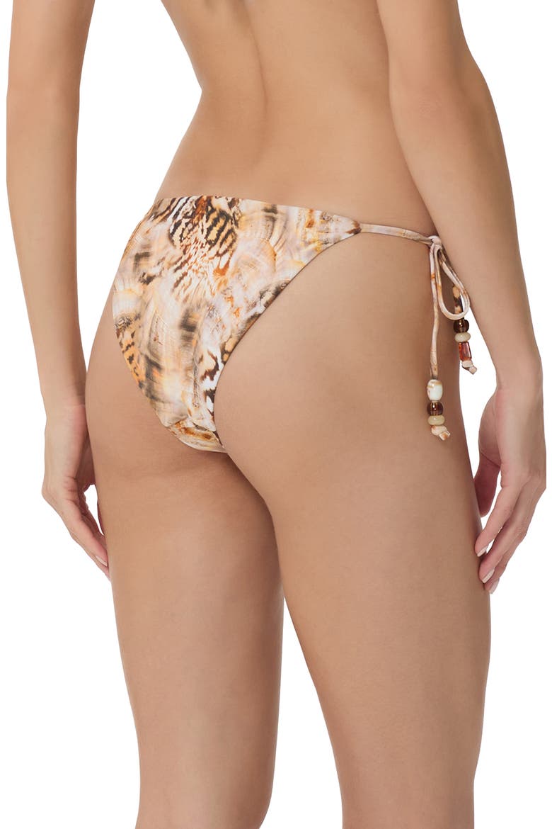 Cali Side Ties Bikini Bottoms, Alternate, color, EMBER SWIRL SHELL