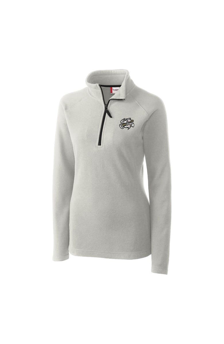 Cutter & Buck Women's Cutter & Buck Silver Omaha Storm Chasers Clique Summit Performance Fleece Half-Zip Pullover Jacket, Main, color,