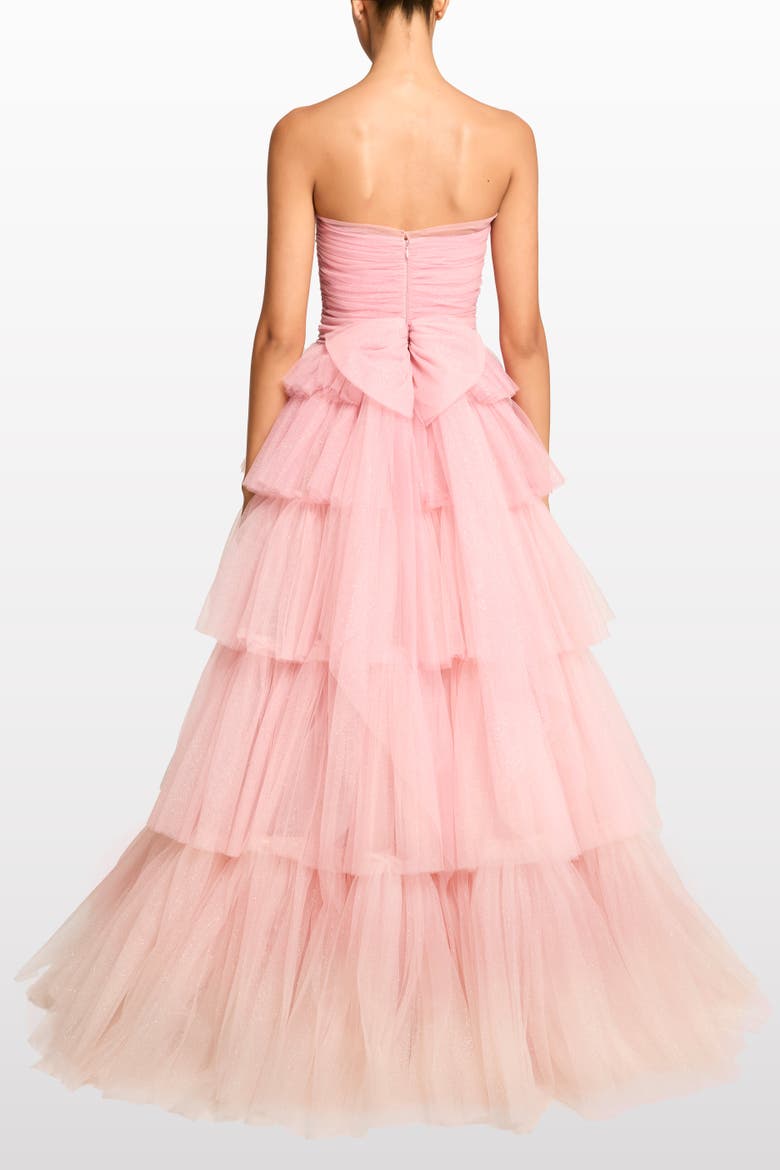 Adore Tiered Bow Gown, Alternate, color, Blossom Ombre