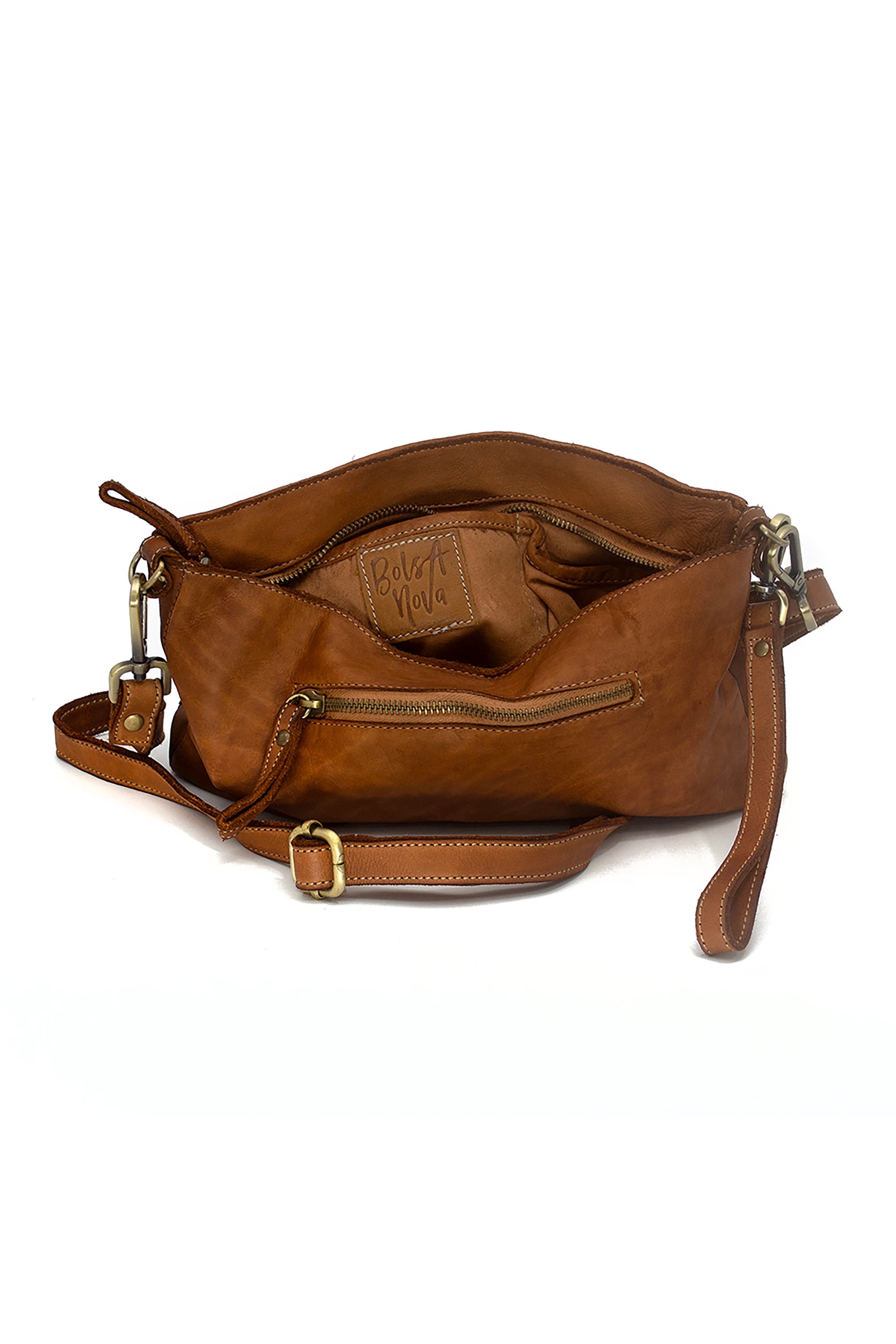 Bolsa Nova Laura Woven Crossbody, Alternate, color, Cognac
