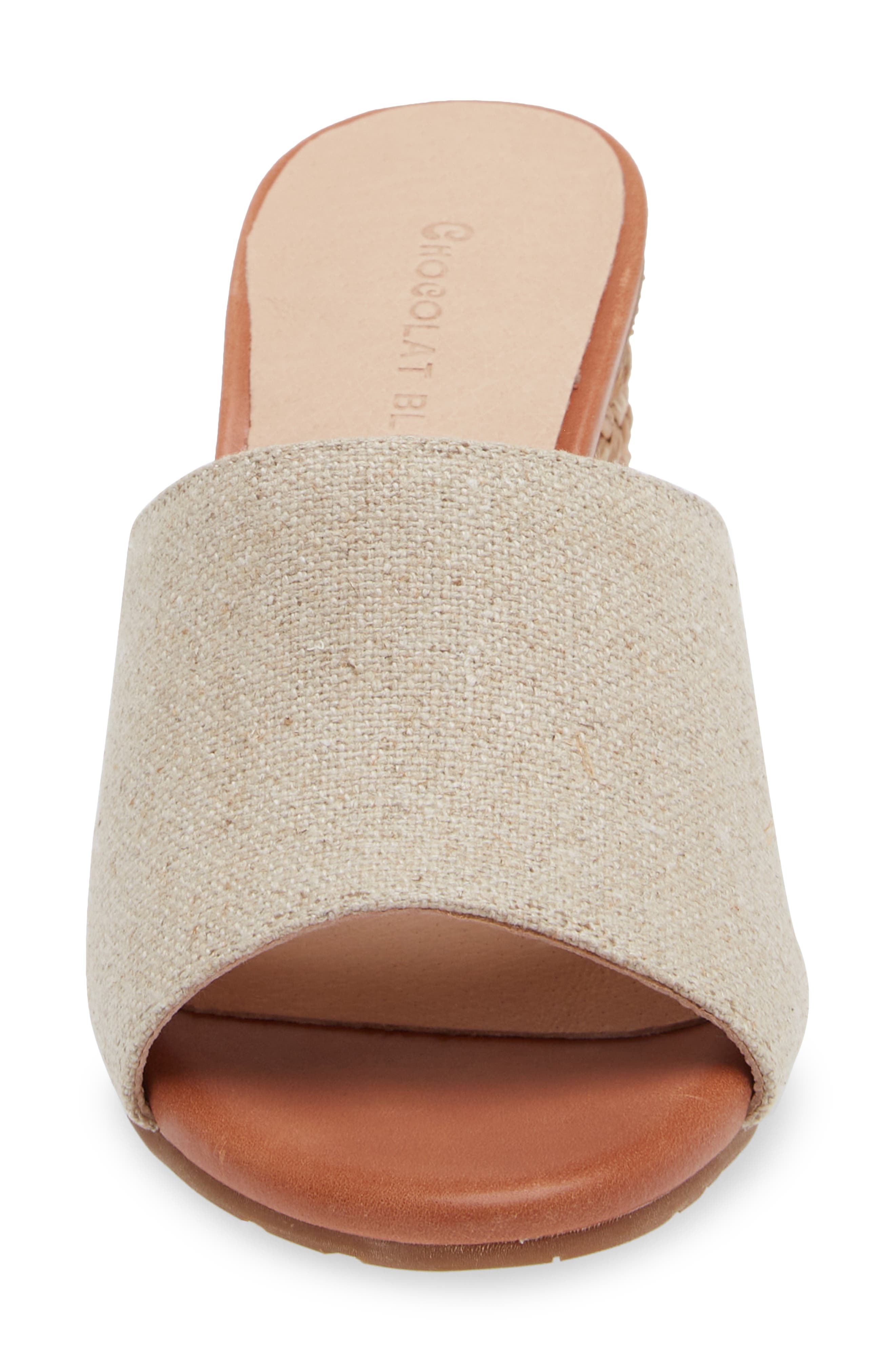 Chocolat Blu Block Heel Sandal, Alternate, color, Natural Linen