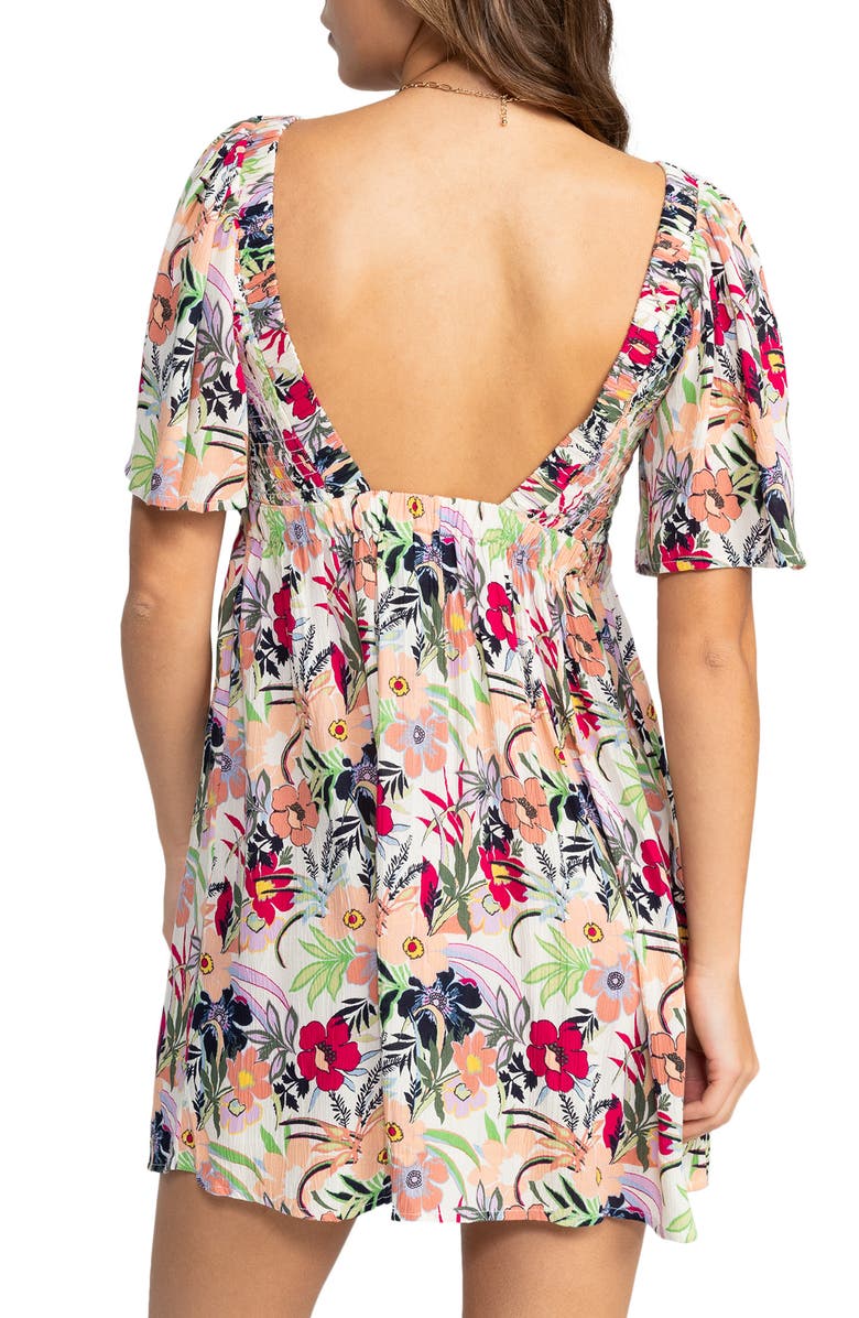 Roxy Golden Dawn Floral Minidress, Alternate, color, 