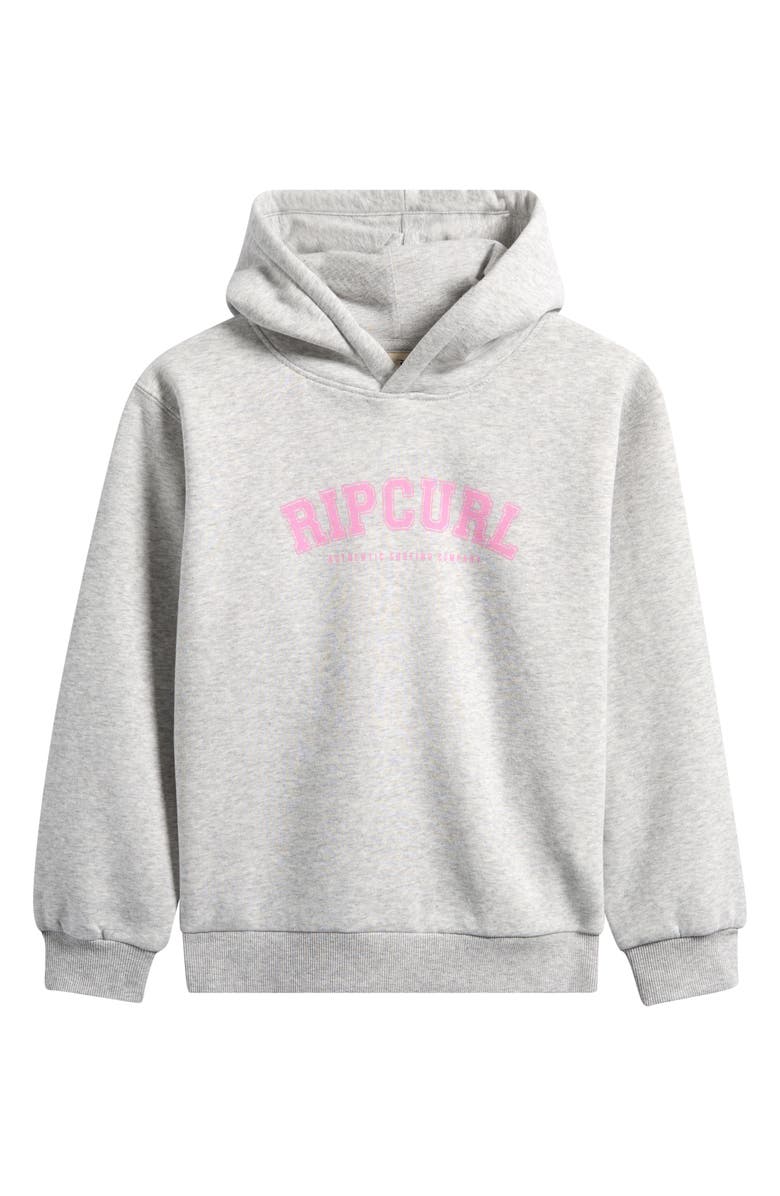 Rip Curl Kids' Staple Varsity Hoodie, Main, color, Light Grey Marle
