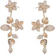 EYE CANDY LOS ANGELES Noah CZ Floral Drop Earrings