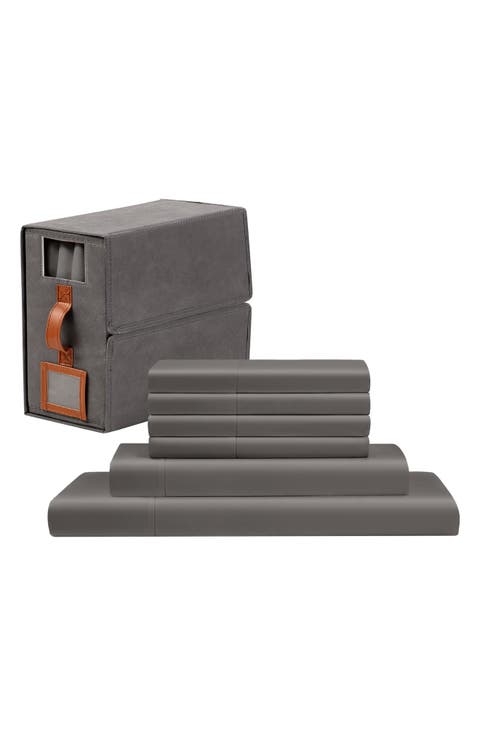 Solid Satin Deep Pocket 6-Piece Sheet Set