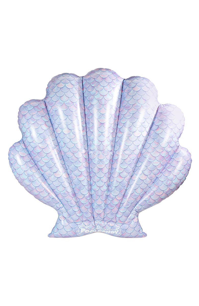 POOLCANDY Extra Large Mermaid Shell Pool Float, Main, color, Purple