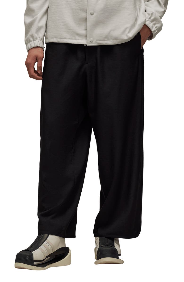 Y-3 Recycled Polyester Twill Wide Leg Pants, Main, color, 