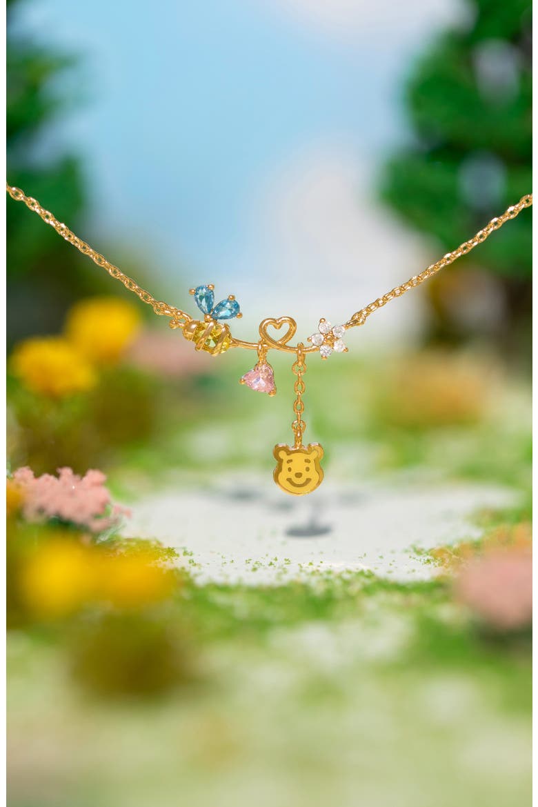 Winnie the Pooh Pendant Necklace, Alternate, color, GOLD