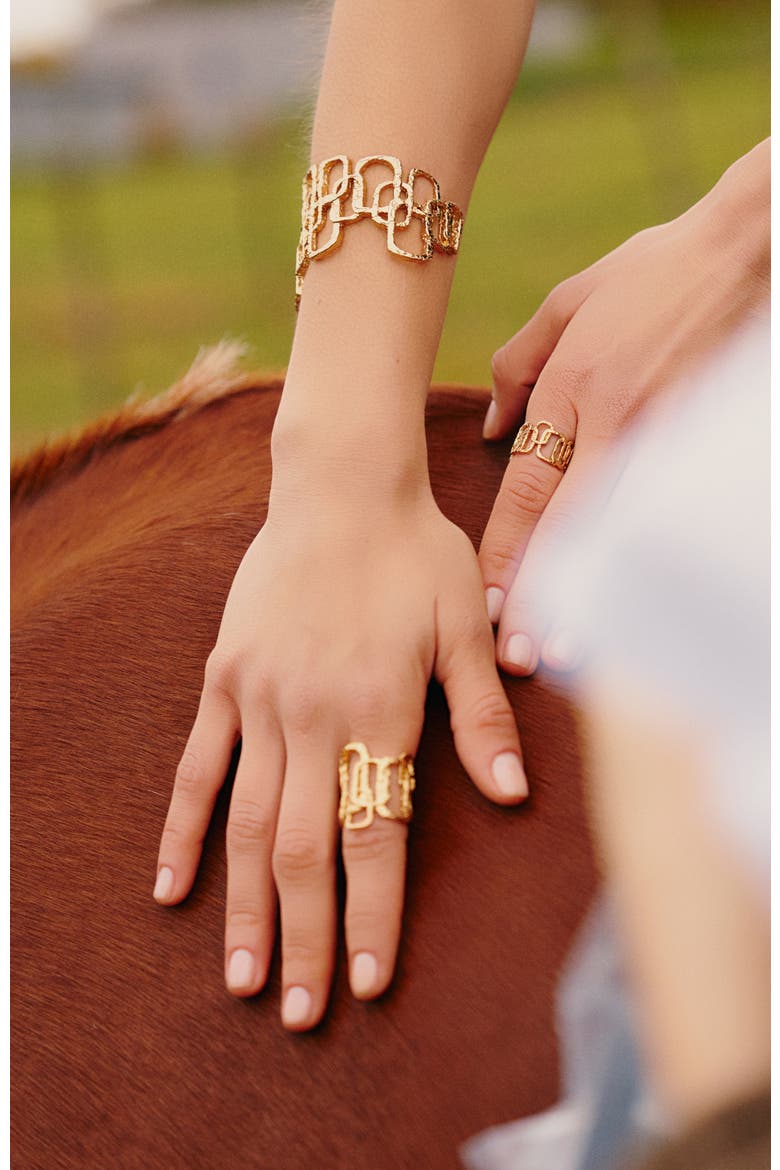 Roman Arc Golden Ring, Alternate, color, Gold