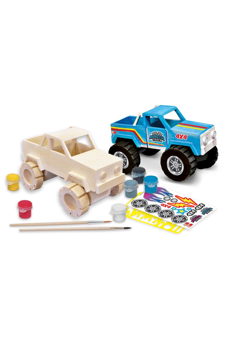Monster Truck Wood Craft & Paint Kit, Alternate, color, Multicolor