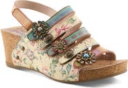 L'Artiste by Spring Step Buckle It Up Strappy Wedge Sandal