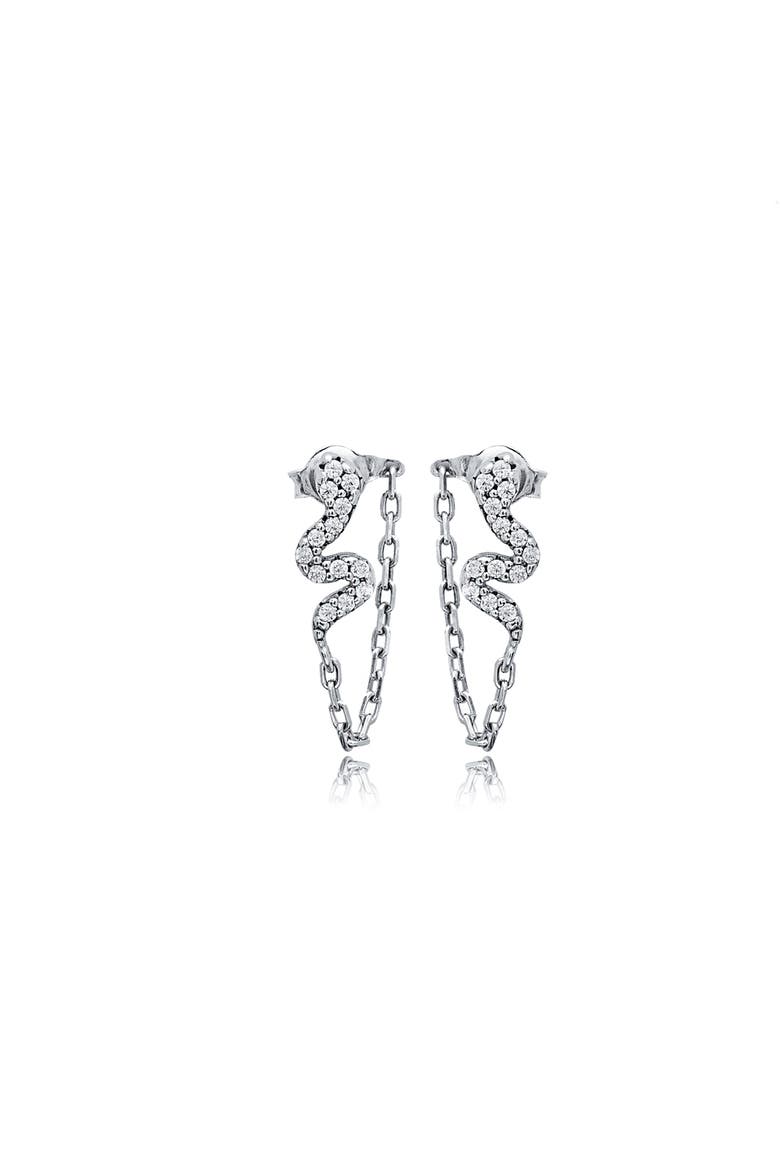 Snake Chain Earrings, Main, color, Silver
