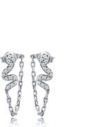 Mazin Jewels Snake Chain Earrings